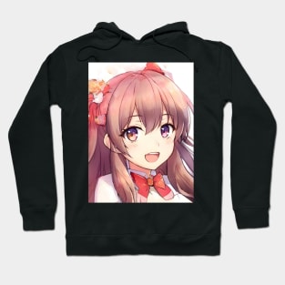 Brown hair beautiful anime girl Hoodie